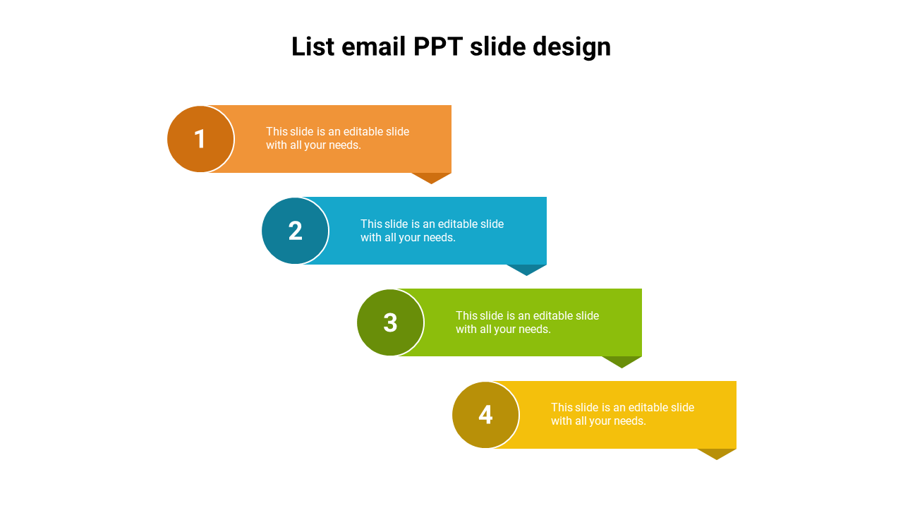 list email PPT slide design